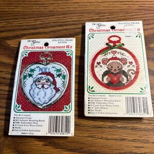 Counted cross stitch Christmas Ornaments
